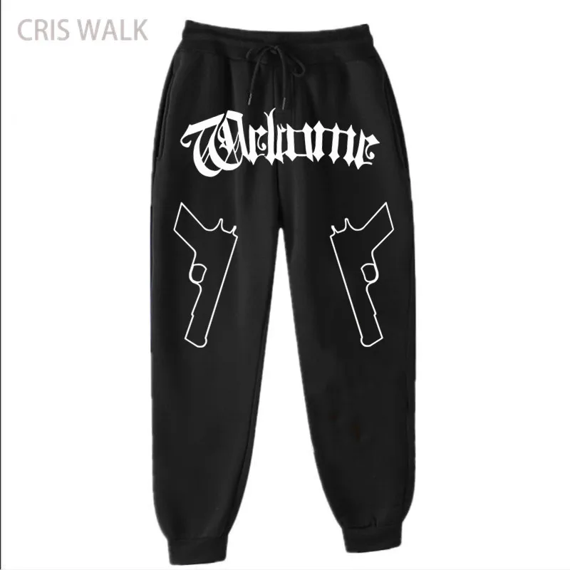 

New Emo Y2k Pants Men Winter Warm Fleece Sweatpants Streetwear Fashion Casual Pants Women Brand High Quality Men Joggers Pants