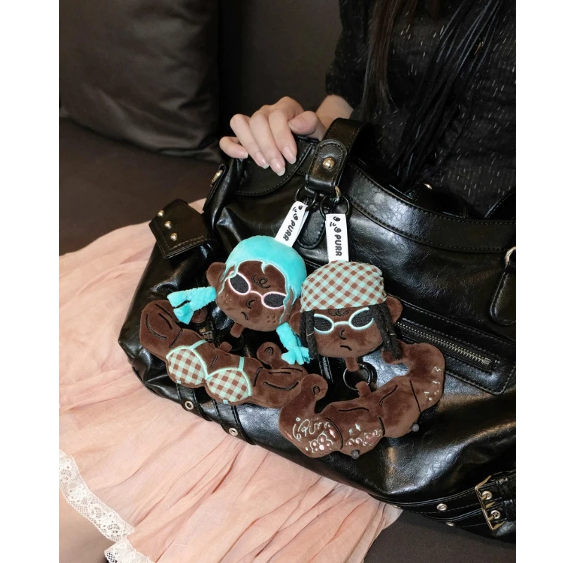 Muscle Plush Doll Bag Charm Creative Black Skin Fitness Plush Pendant Keychain Hanging Ornament For Handbag Backpack Decor Gift