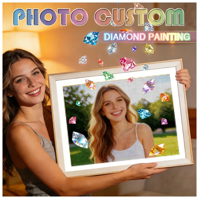 HUACAN 5D DIY Diamant Schilderij Op Maat Gemaakt Persoonlijk Mozaïek Diamant Kunst Sets Foto Op Maat Privé Huisdecoratie Strass Kunst - afbeelding 2