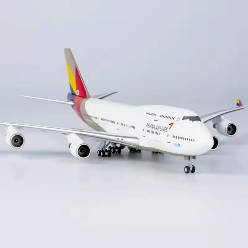 جديد 1/160 مقياس طائرة B747 الكورية الآسيوية طيران نموذج ث مصباح ليد دييكاست الراتنج لعبة الطائرة جمع الديكور الهدايا
