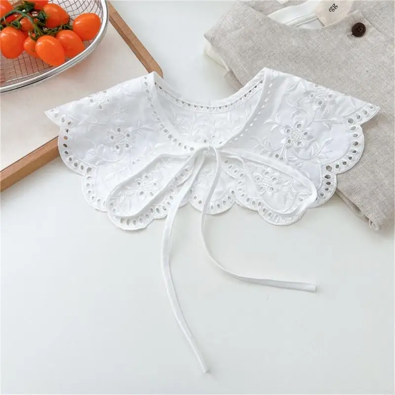 Y3ne White Lace Increante Cola Falsa para mulheres vestidos Acessório decorativa