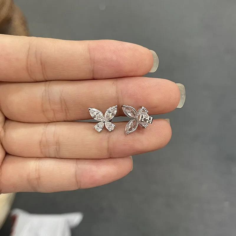 1,8 Karat Marquise- und Birnenförmig geschliffene, im Labor gezüchtete Diamant-Ohrstecker aus Platin 950 DEF VS-VVS, luxuriöser Alltags- und Hochzeitsschmuck für Damen – Detail 6