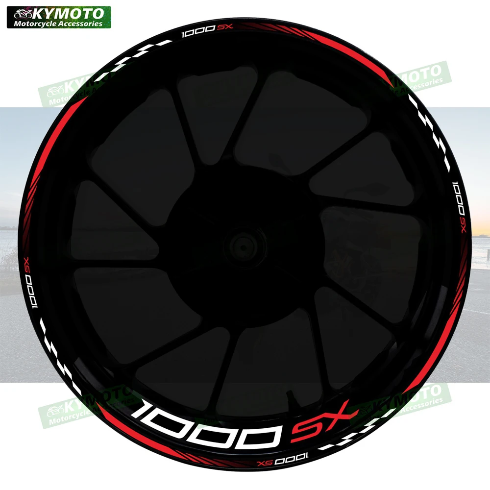 

For 1000SX 1000 SX motorcycle accessories 17 inch front and rear wheel decals hub reflective rim stripe sticker decoration
