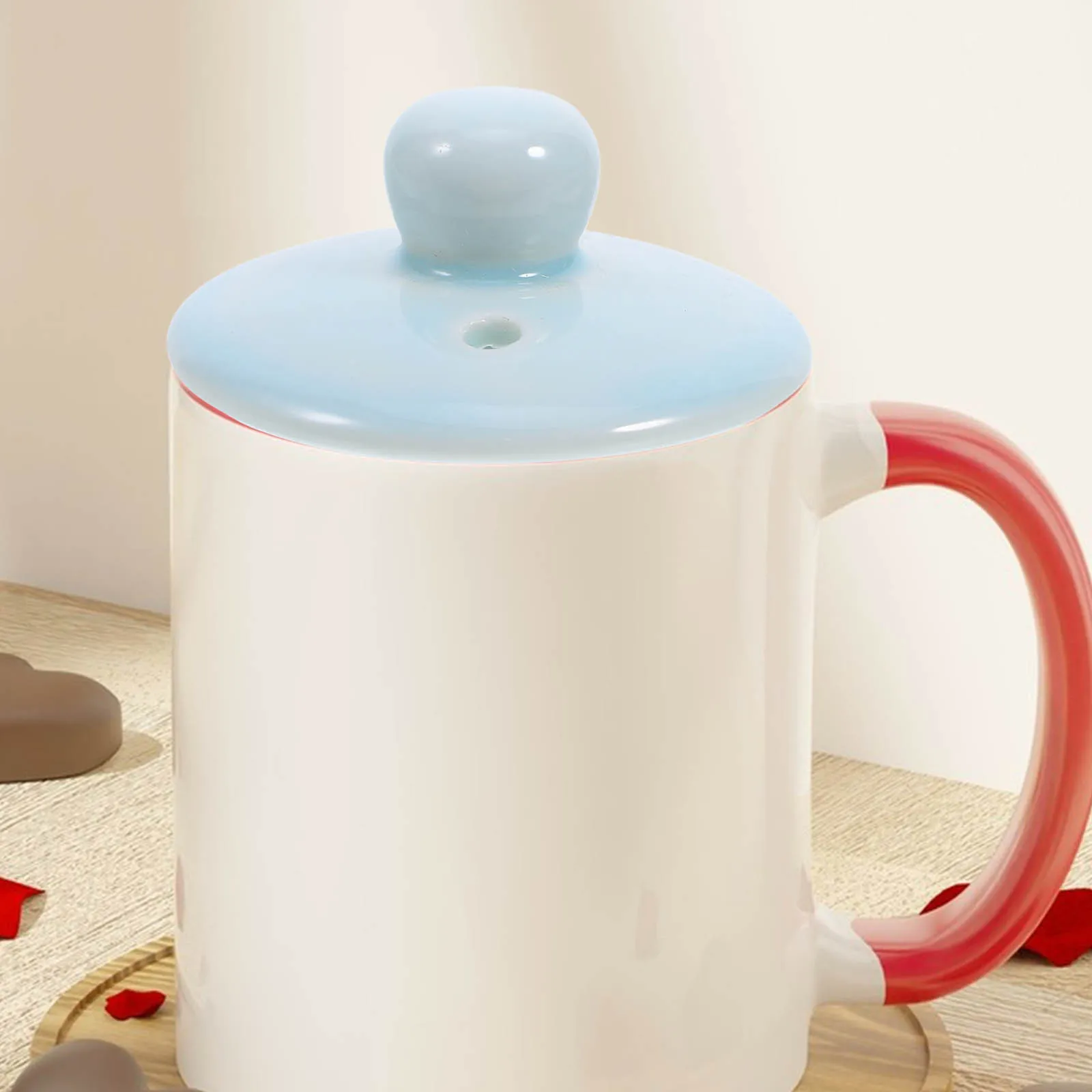 

Ceramic Mug Lids Replacement Teapot Covers for Steeping Tea Cups Pot Accessories Easy Clean Elegant Steeping Tea Cups