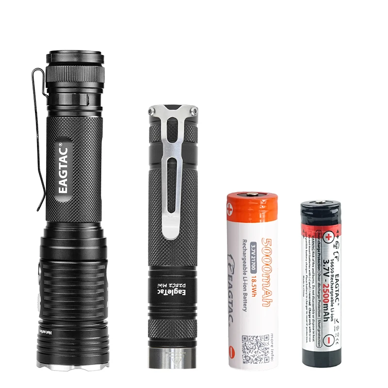

Тактический фонарик EAGTAC TX3V MKII и мини-карманный фонарь D25C2, скрученная головка, вкл./выкл., распродажа 21700, 16650, аккумулятор в комплекте