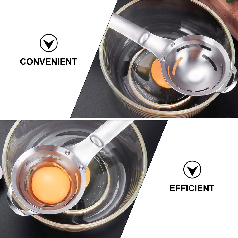 

1pc Stainless Steel Separator Yolk White Divider Household Kitchen Tool Egg Yolk Extractor Efficient Egg Sieve Practical