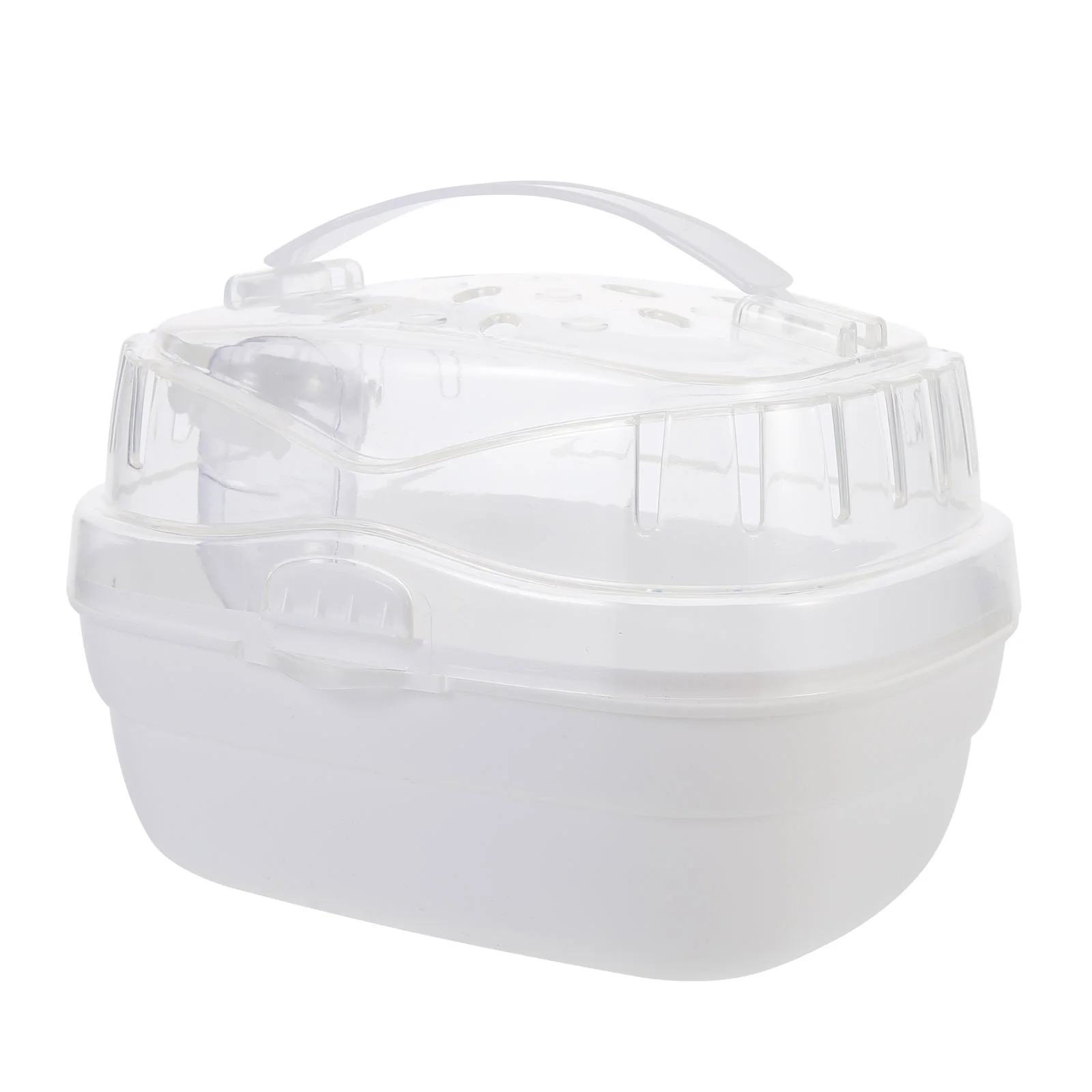 

Portable Hamster Cage White PP Compact Lightweight Pet Carrier for Small Animals Travel Picnic Safe Comfortable Hand Carry
