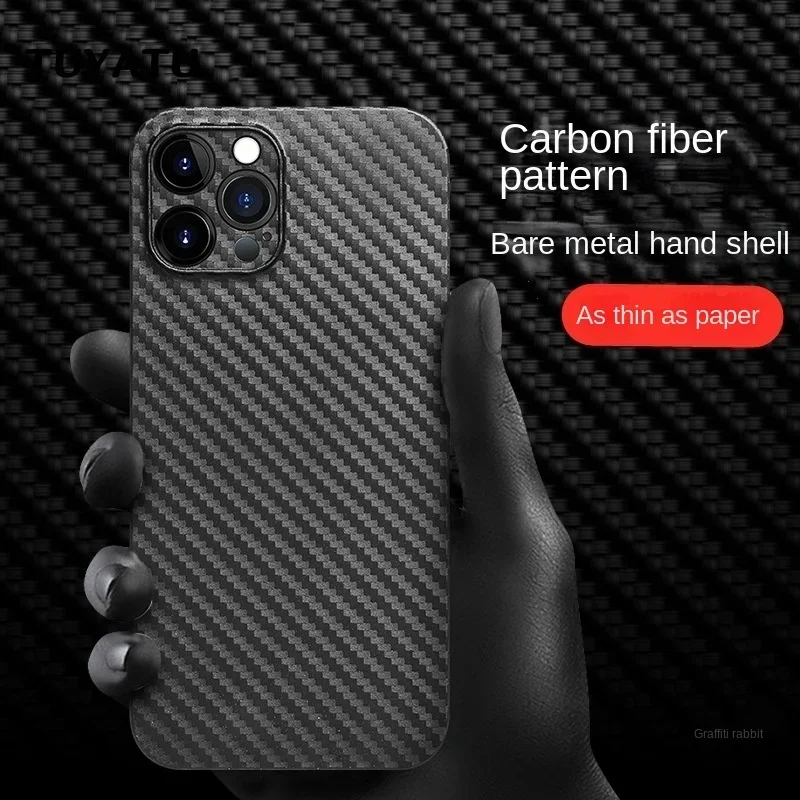 ultra-thin 0.3 mm ultra case for iphone 13 14 15 16 pro max mini plus Carbon phone case pp fine hole camera protective cover