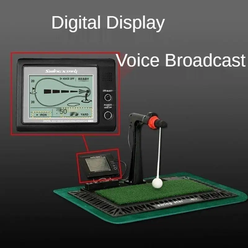 

НОВЫЙ домашний цифровой тренажер для игры в гольф, тренажер для игры в гольф с цифровым экраном английской панели и вспомогательным голосовым элементом Elite