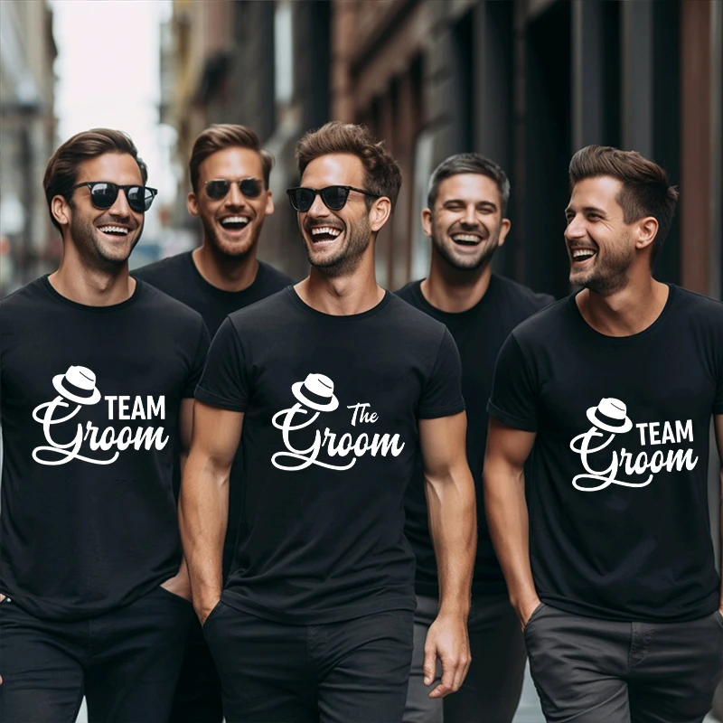 Team Groom Crew  T-shirt for Boyfriend Single Farewell Bachelor Stag Party Engaged Wedding Tees Groomsmen Best Man Y2k Tops