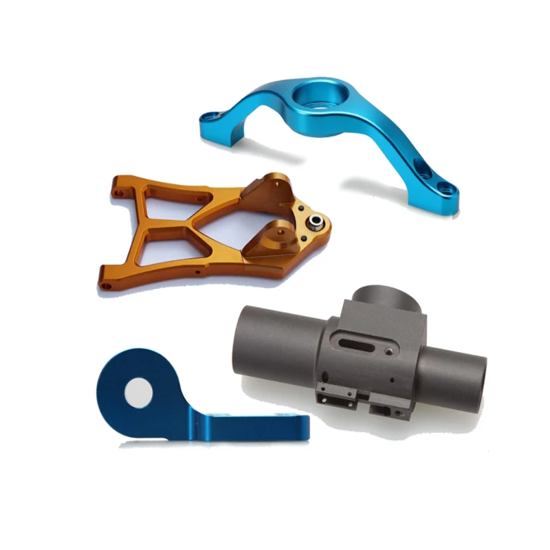 Custom Multicolor Anodized Aluminum Alloy CNC Machined Odd-Shaped Mechanical Parts