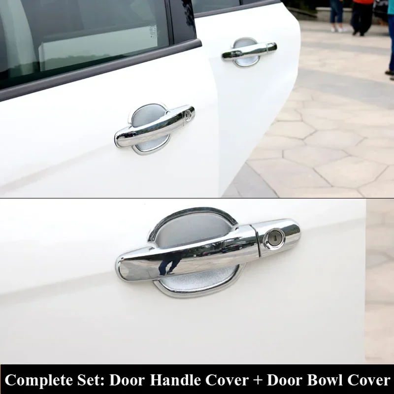 For Ford Escape Kuga 2013-2016 Chrome Door Handle Covers & Door Bowl Covers Car Styling Decorate 2014 2015