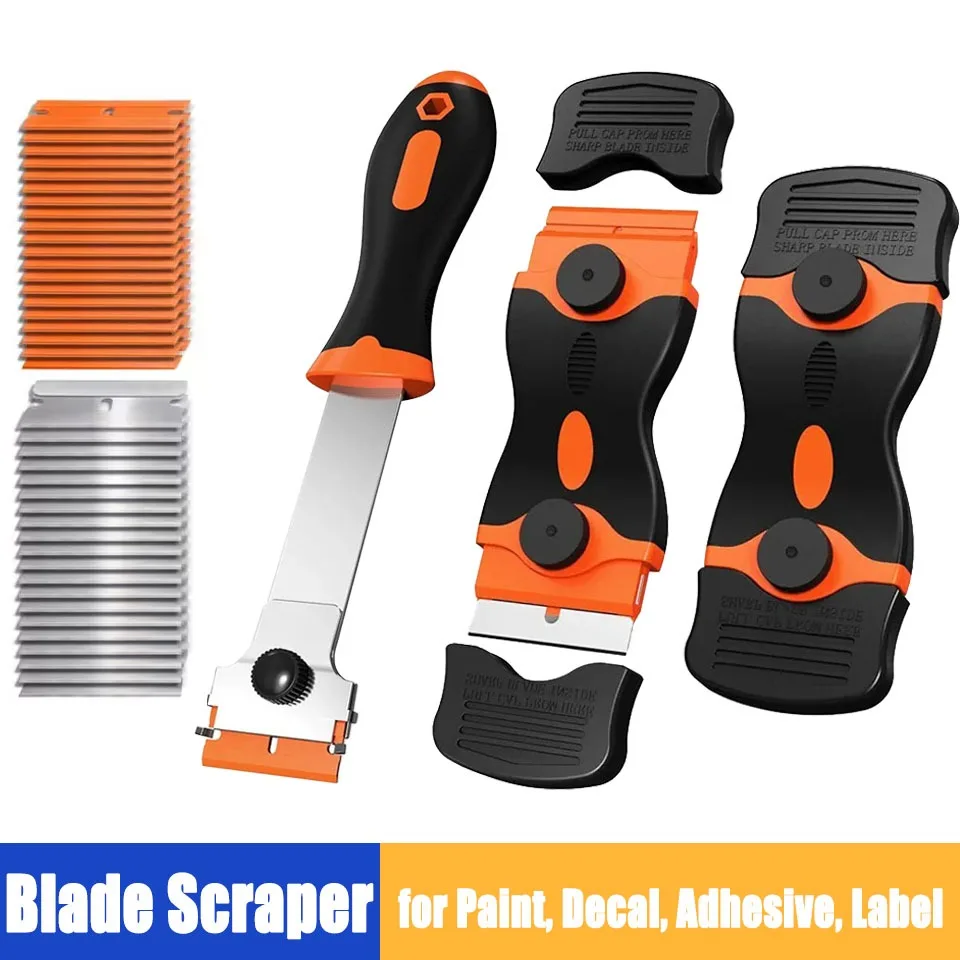 

Glass Scraper with Plastic Handle Portable Window Cleaning Scraper Sticker Removal for Removing Stickers, Caulk Sticker Removal