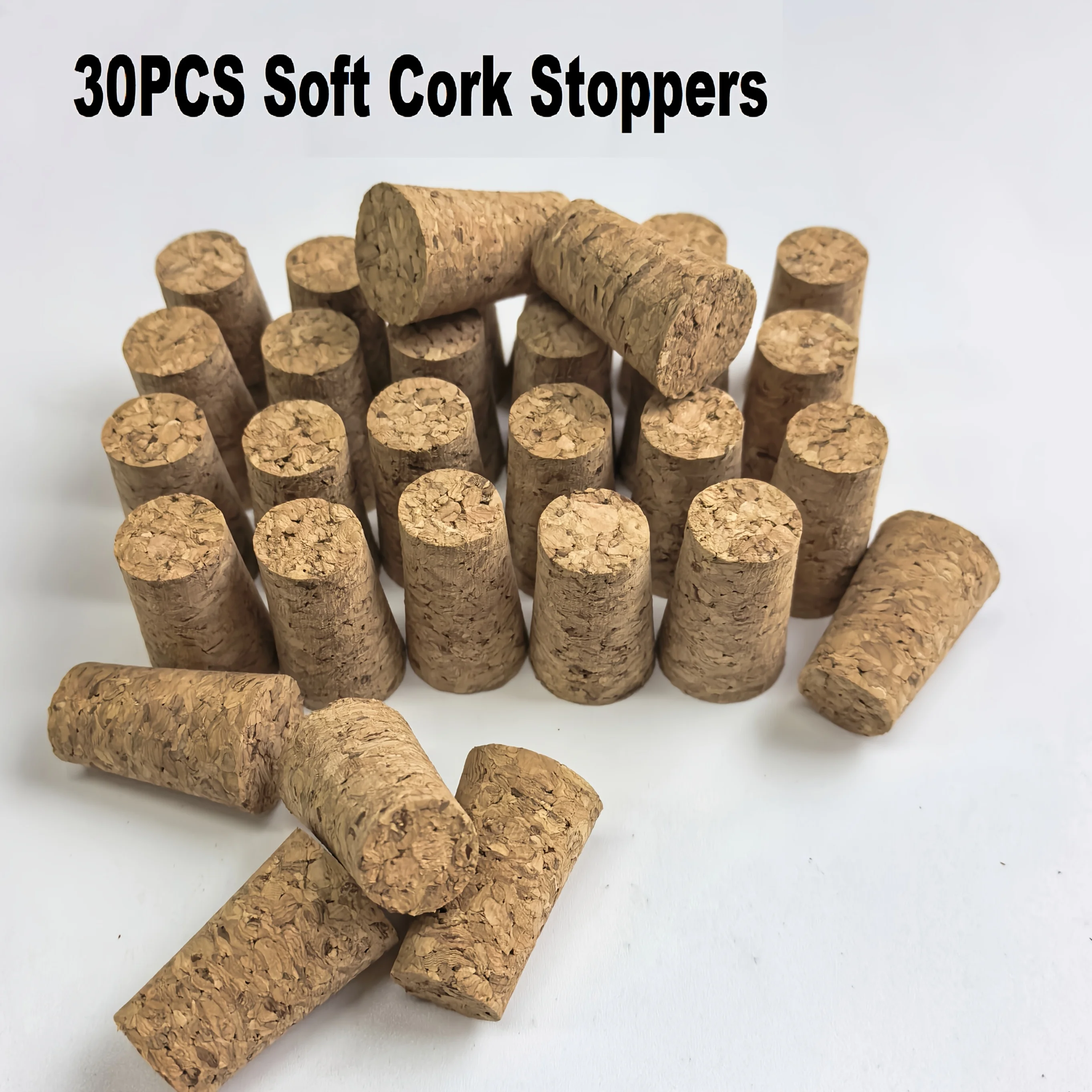 30개 천연 부드러운 테이퍼형 나무 코르크 마개, 누수 - Wine Beer Making Supplies 리뷰 및 가격