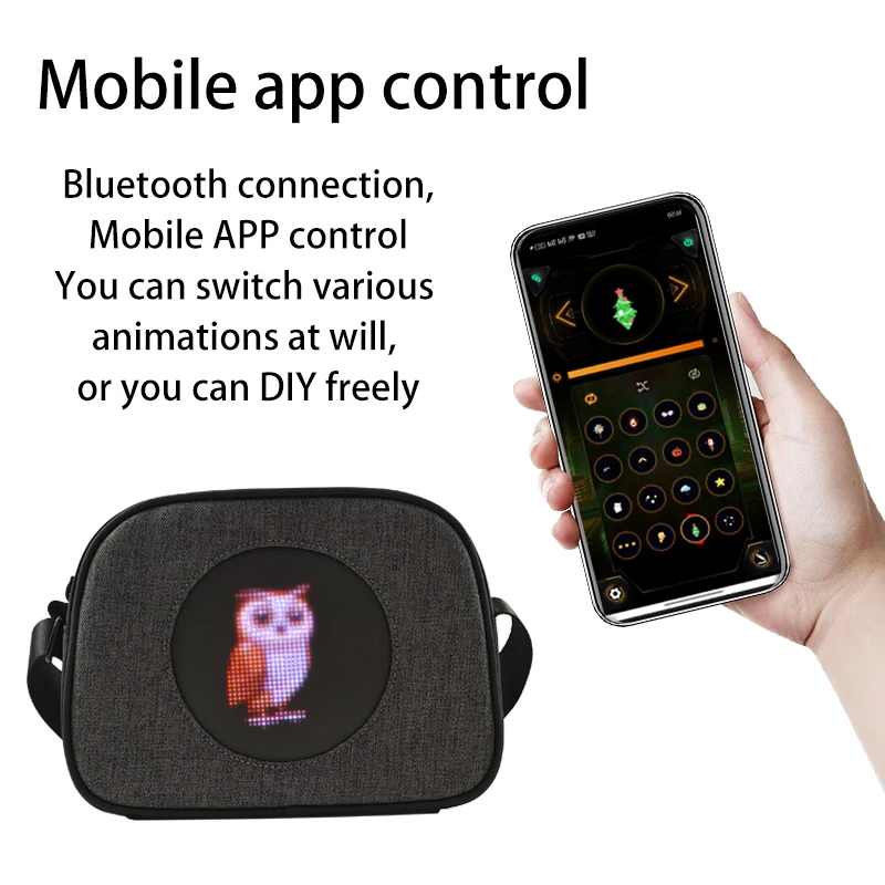 Advertising creativity for crossbody bags with LED display screens Handbag women smart Bluetooth shoulder bags purse Makeup bag