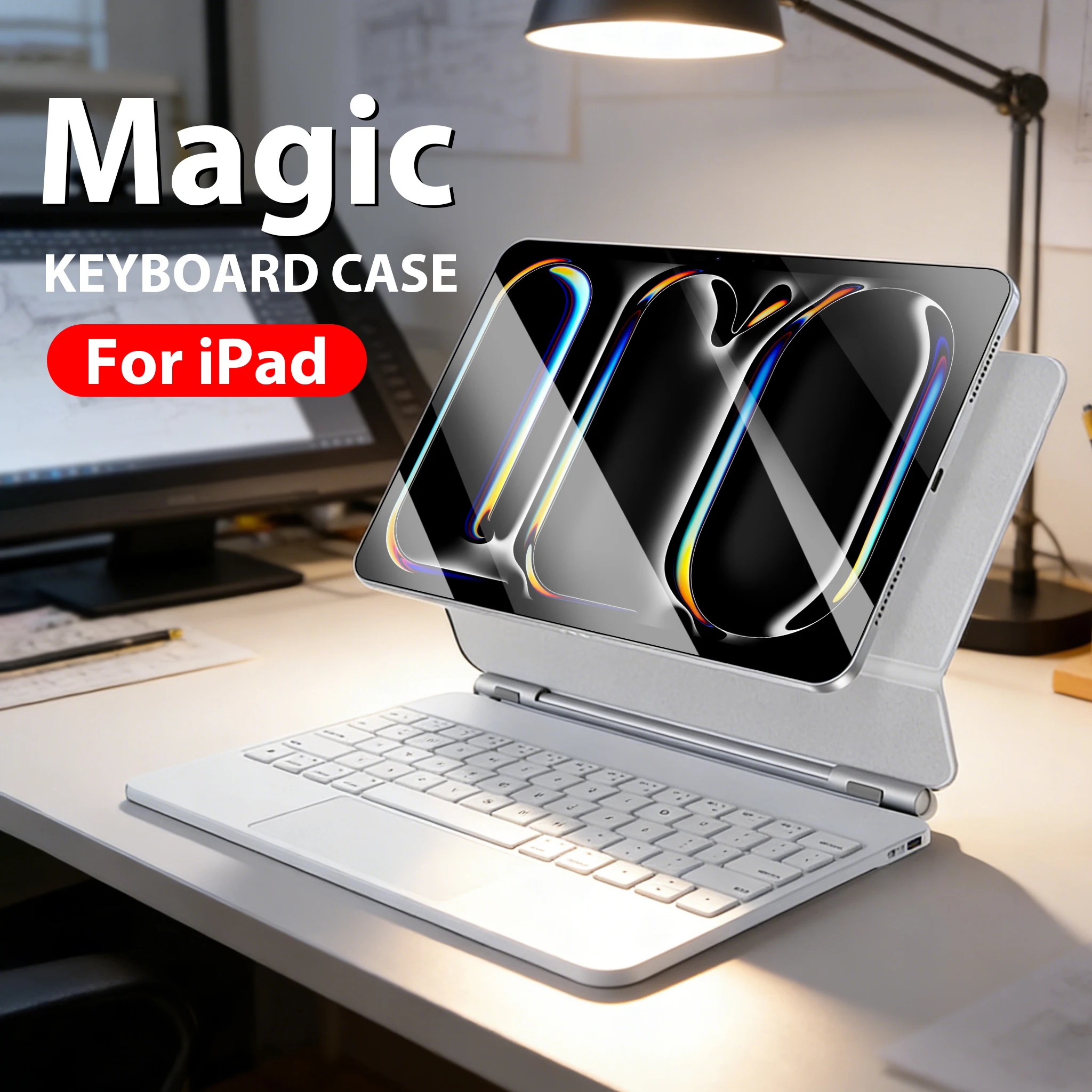 

For iPad A16 Pro 13 11th M5 M4 12.9 2025 Magic Keyboard Case Air 11 M3 M2 5 4 10 10th Generation 10.9 2024 Magnetic Cover Funda