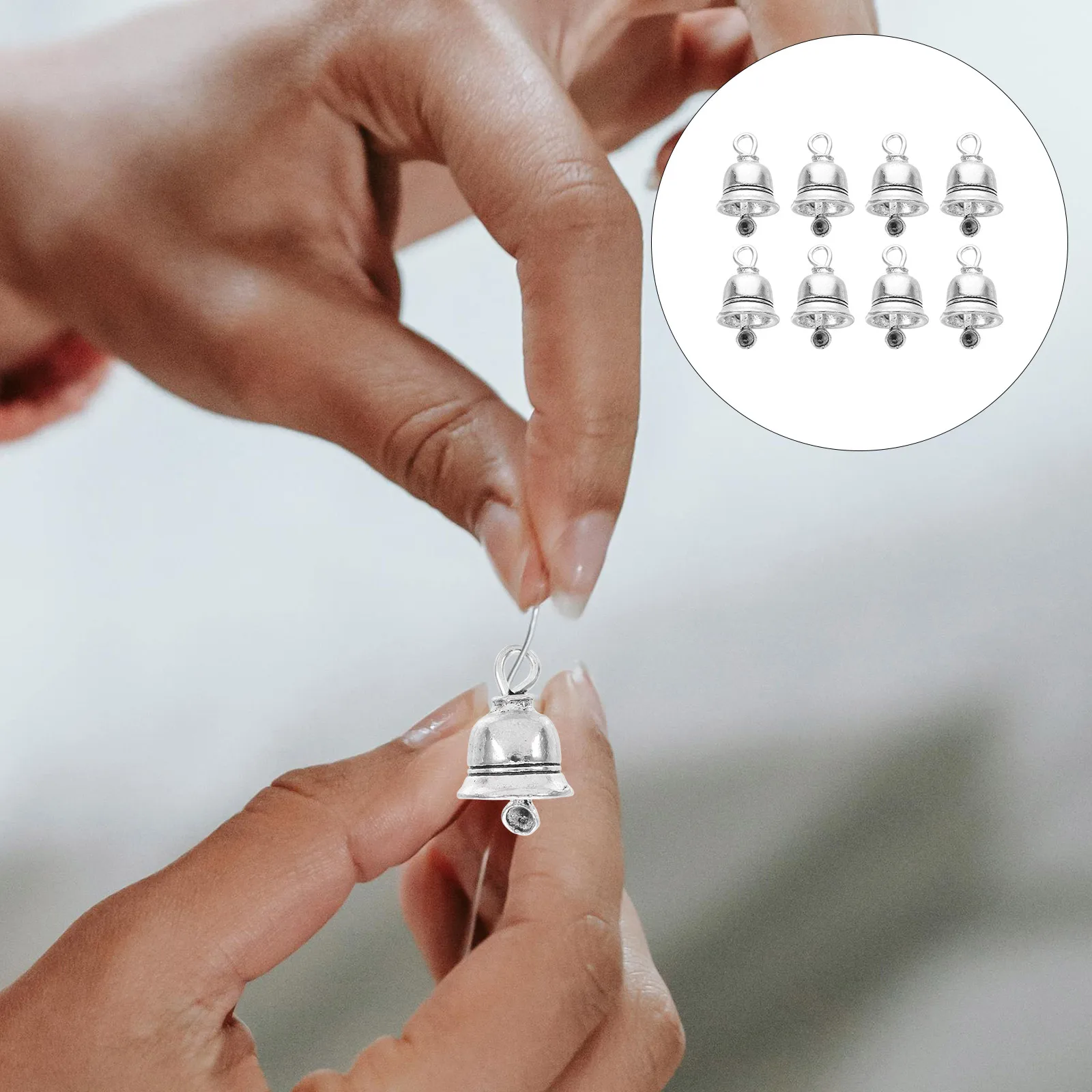

10pcs Vintage Bell Pendant Alloy DIY Jewelry Making Supplies Mini Bells Charms Keychain Pendants Bracelet Accessories Metal