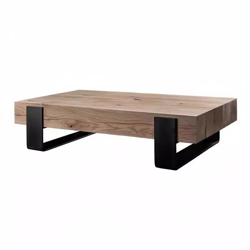 American solid wood retro coffee table creative designer  tea table home living room log  TV cabinet