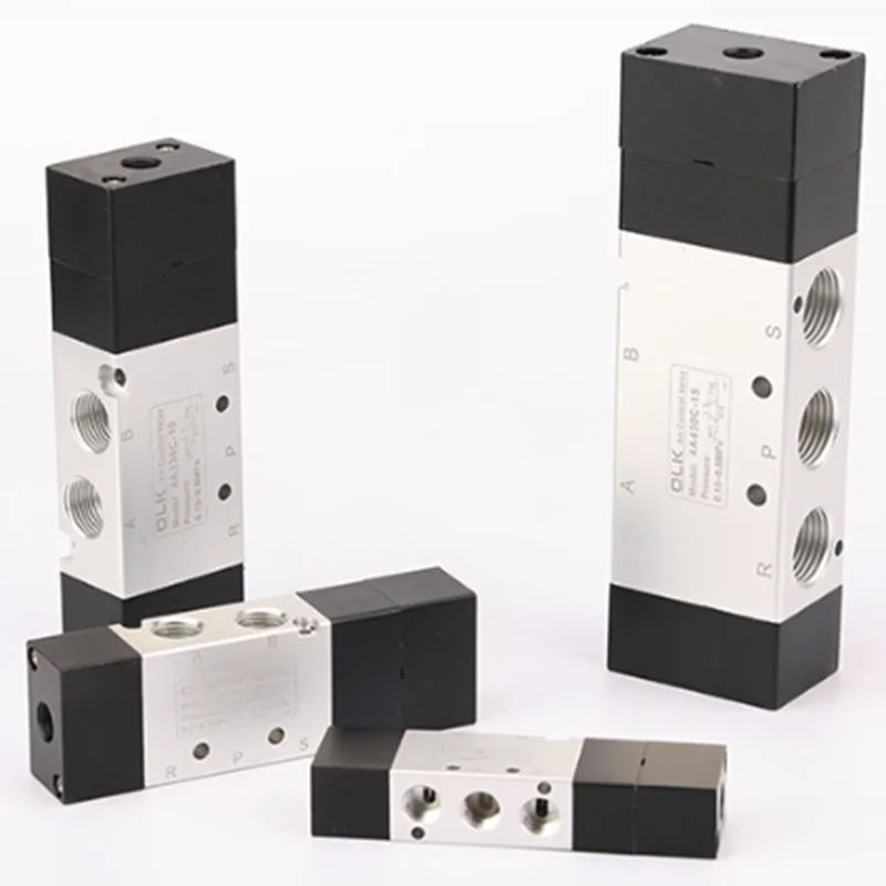 4A130/230/330/430C/E/P  5/3 Way 1/8 1/4 3/8 1/2 BSP Closed Center / Exhaust Center / Pressure Center Pneumatic Air Control Valve