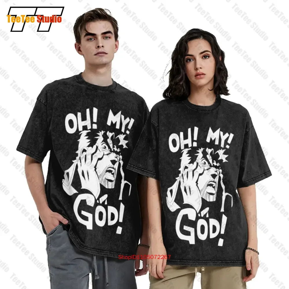 Jojo'S Bizarre Adventure Joseph Joestar Oh My God Vintage Oversized T-Shirt 3CFU