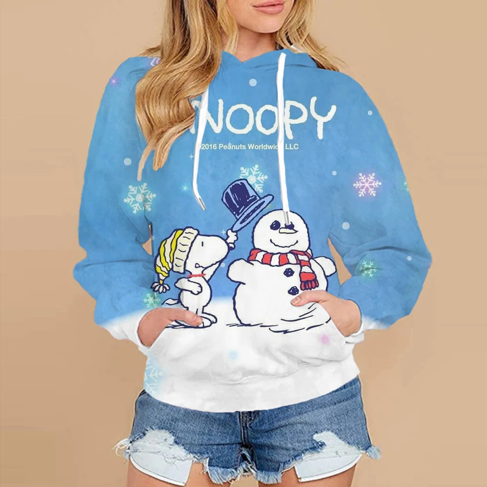 Autumn and Winter Hot-selling Disney Snoopy Sweater 3D Printing Adult Women\'s Spring and Autumn New Hoodie Street Casual Jumper