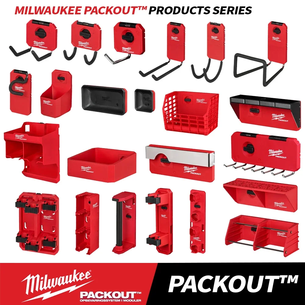 Milwaukee Pacote Pannier™acessórios para Ferramentas de Sistema de Parede Milwaukee Gancho Reto Caixa Magnética 48228328 48-229334 48-22-8070 48-22-8071