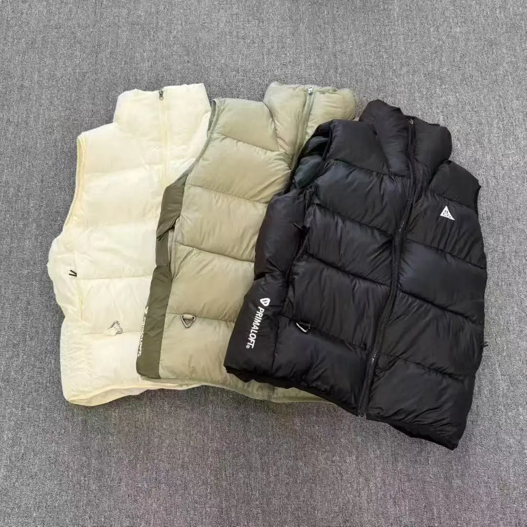 

Winter american retro embroidered mens jacket stand up collar vest harajuku y2k winter jacket men windproof warm coats