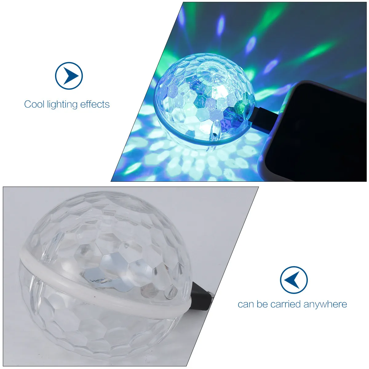 

1Pcs Crystal LED Light Cool Colorful Strobe Lamp for Christmas Wedding Birthday Party Lighting Disco Lights