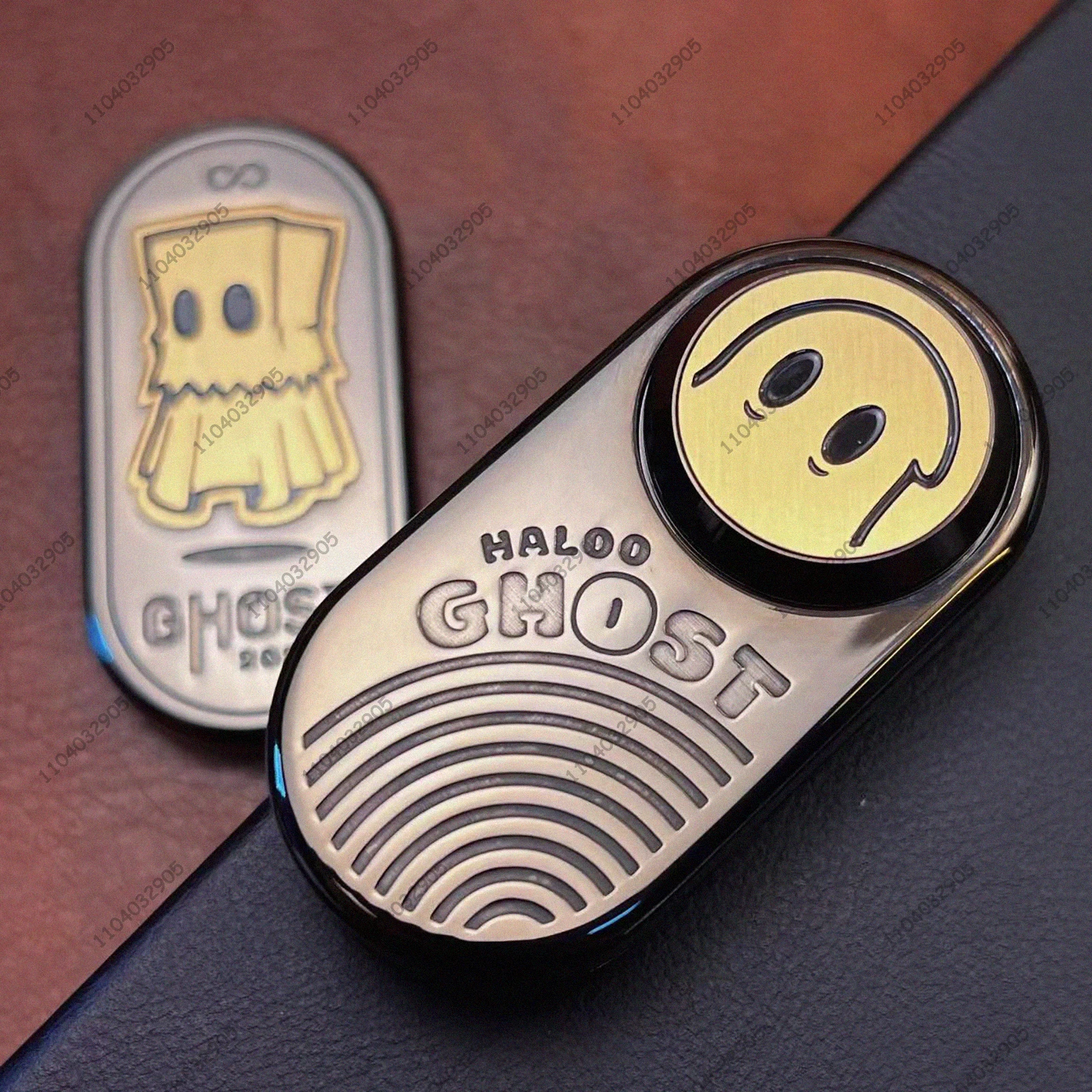 EDC Toy Ghost 2.0 Fidget Slider Tuning Fork Fidget Spinner Magnetic Card Push Black Tech Fidget Gear Gadget Stress Relief Gift