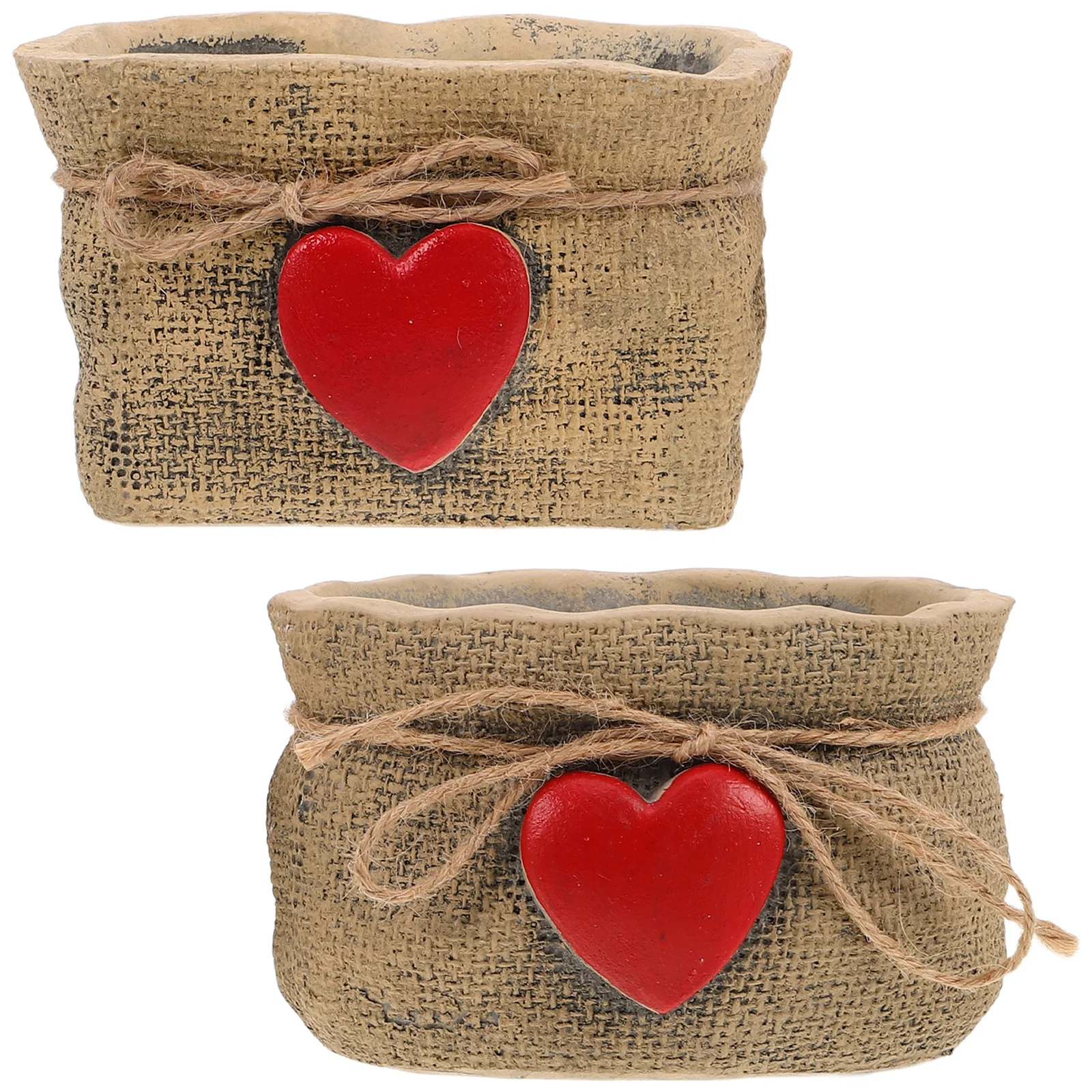 

2pcs Small Flower Pot Decor Mini Fabric Nursery Pots For Desk Office Tabletop Shelf Indoor Plants Succulent Desktop Ornaments