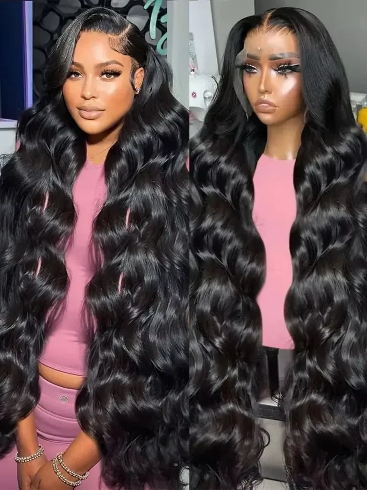 13x6 объемные волны, кружевные передние парики, человеческие волосы, предварительно выщипанные, 13x6 HD, прозрачные фронтальные парики, человеческие волосы, плотность 200