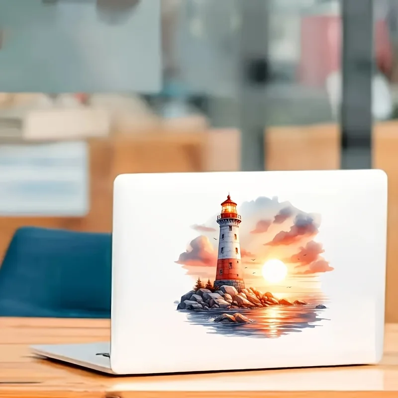 Pointing Lighthouse Wall Stickers Vinyl Self-Adhesive Bedroom Room Background Home Decoration Wallpaper AA532