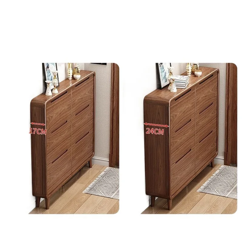 Household entrance door against the wall narrow tipping bucket entry new Chinese storage cabinet shoe rack small apartment