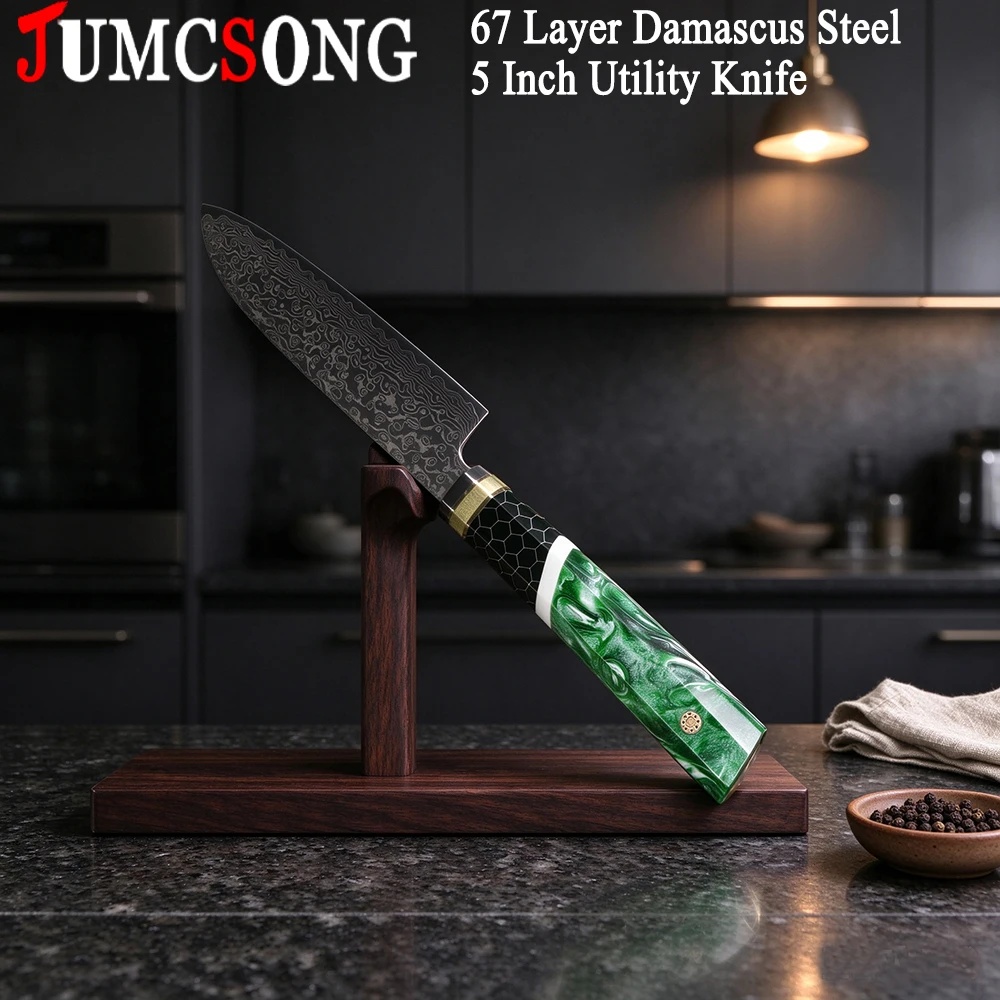 Hot Sale 67 Layer Japanese Damascus Utility Knife VG10 Core High Hardness Razor Sharp Fruit Multi-purpose Kitchen Cooking Knife