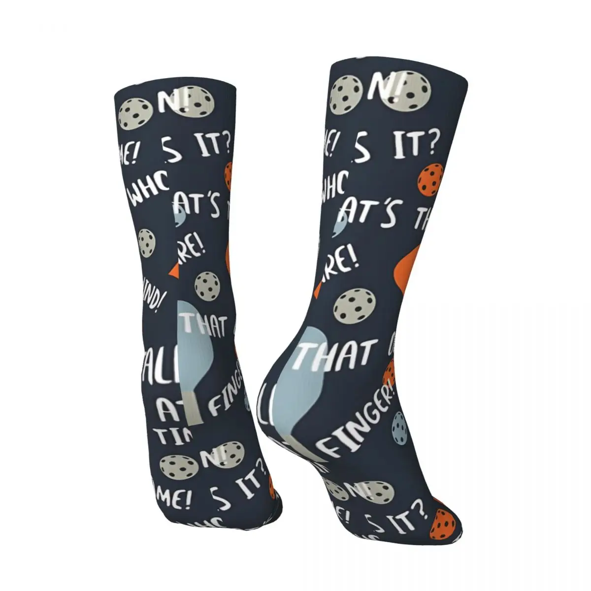 Pickleball Talk Men's Socks Retro Harajuku Street Style Novelty Seamless Crew Sock