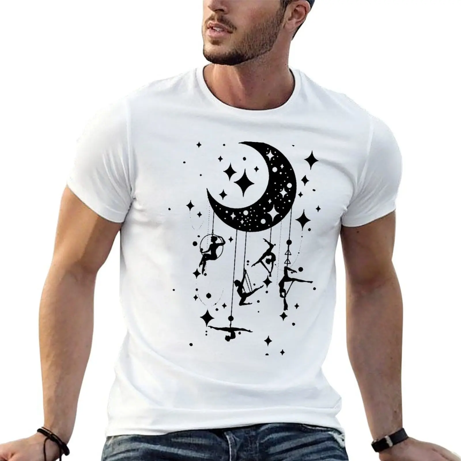 boho moon aerial artists, bohemian aerialists T-Shirt anime tshirt cheap stuff anime shirts men