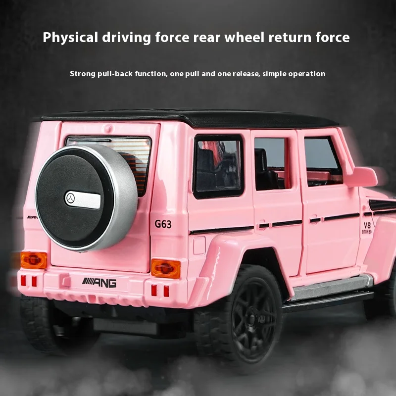 1:32 Scale G63 Alloy Toy Car Model with Sound, Light & Spring-Back Action - Ideal Gift for Kids & Car Enthusiasts - Authentic