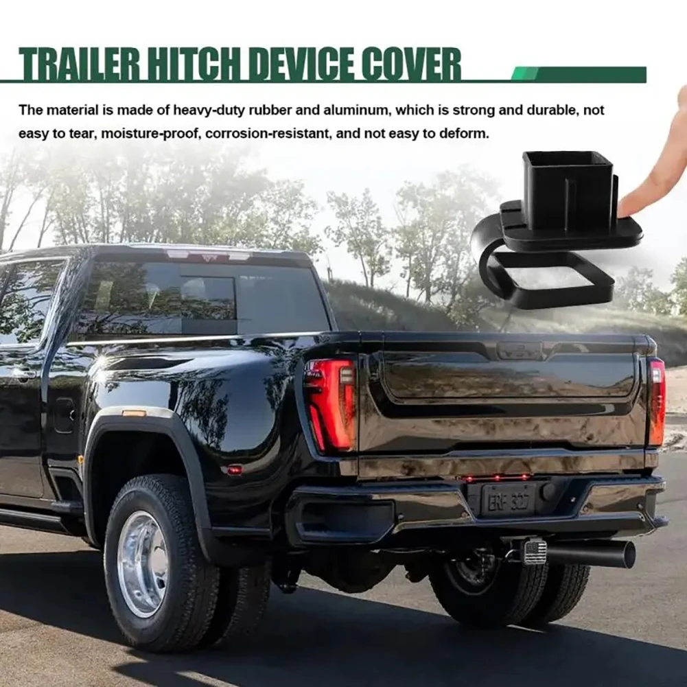 Trailer Towing Hook Receiver Cover,Universal SUV Tow-Hitch Protector,Dustproof Hitch-Receiver Tube Plug,Tool-Free Installation