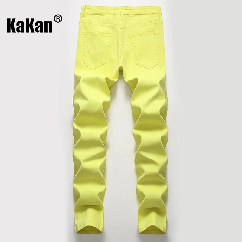 Kakan - European and American Summer New High Stretch Jeans for Men, Multi-color Cotton Stretch Casual Long Jeans K36-111