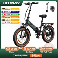 HITWAY Electric bike 20 *-inch foldable bike, City MTB, electric bike, Lithium battery 48V10.4AH
