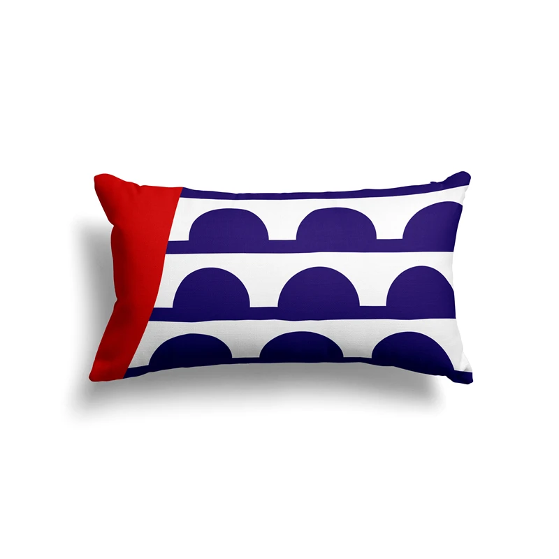 Aertemisi 20'' x 12'' Des Moines Iowa Rectangular Throw Pillow Cushion Covers Cases Pillowcases 50cm x 30cm