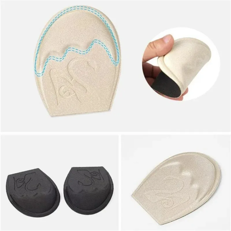 Women High Heels Gel Half Insoles Forefoot Pads Anti Slip Pain Relief Shoe Size Reducer Comfort Toe Cushion Plugs