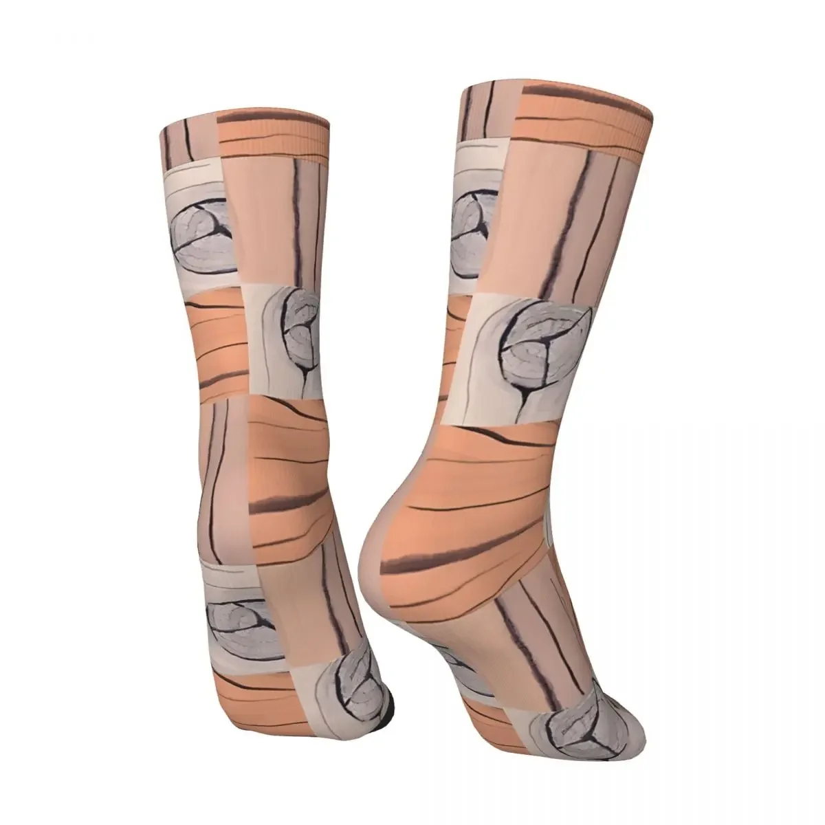 Vintage Wooden Pattern New Men's compression Socks Unisex Harajuku Seamless Printed Novelty Crew Sock