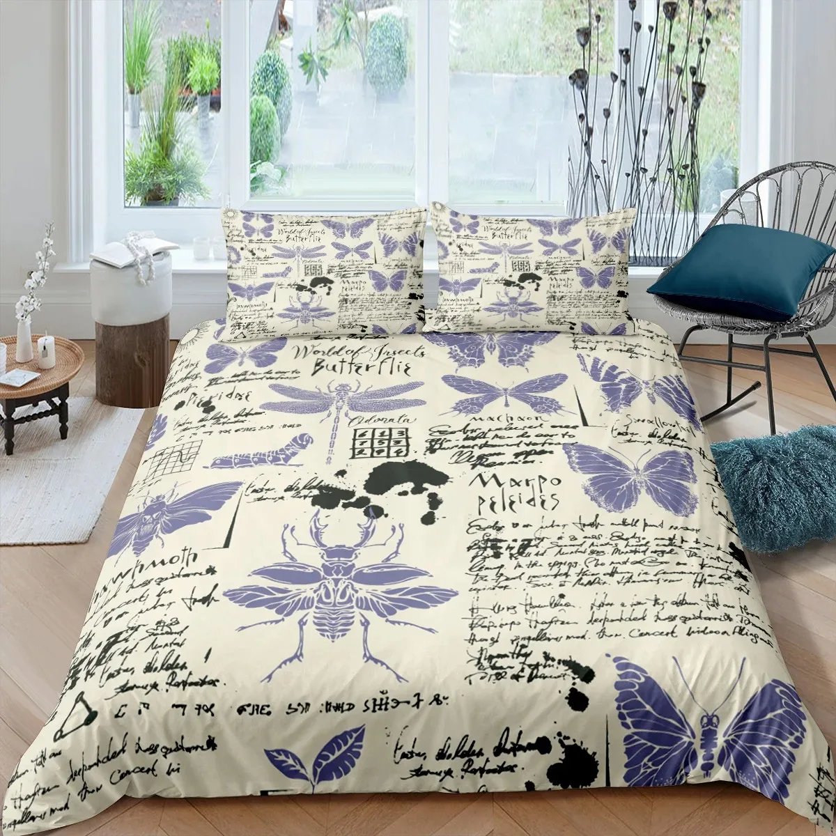 Death Moth Bedding Set Butterfly Modern 3D Print Comforter Luxury Queen King Single Size Duvet Cover Set Home Decor Geometry