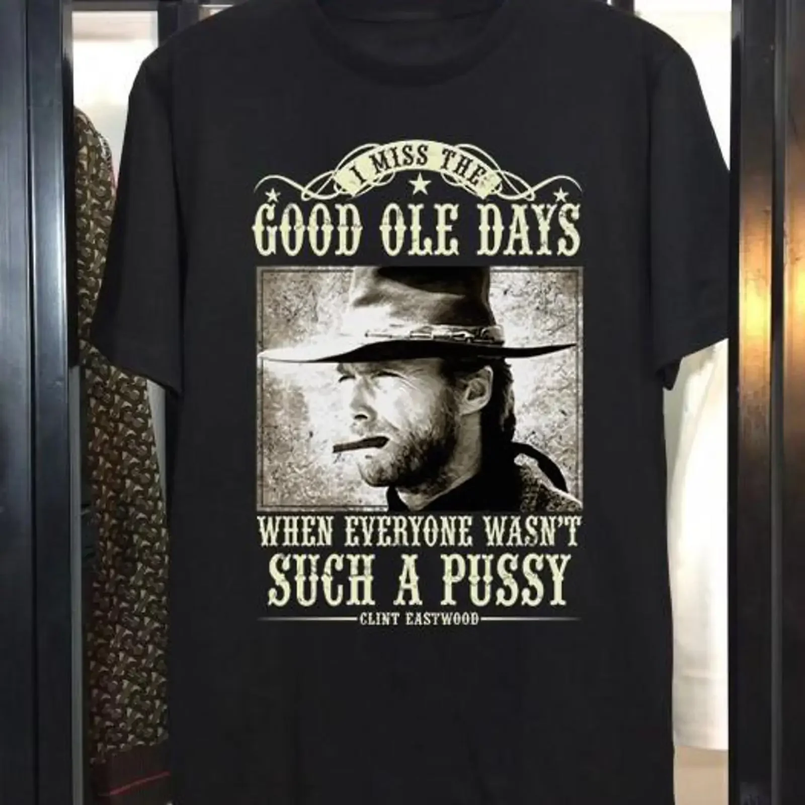 I Miss The Good Ole Days T Shirt Western Cowboy Movie vintage Washed Slightly Stylish Top For Everyday Wear Comfortable