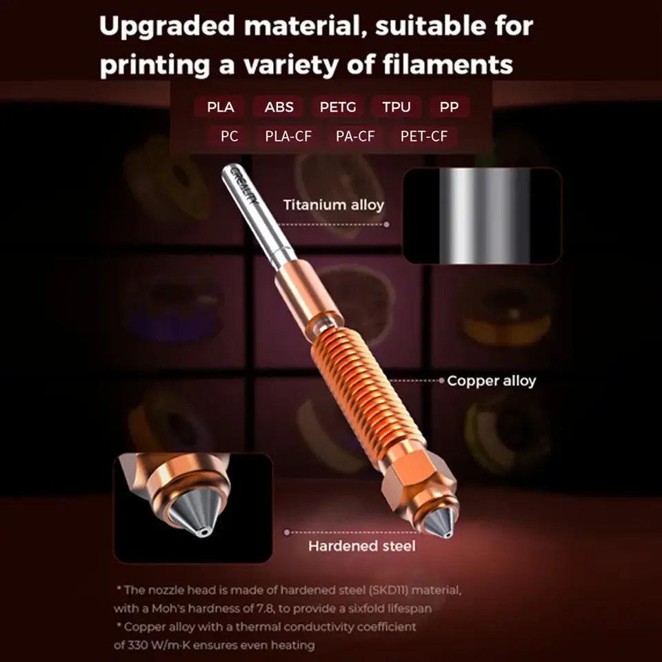 مجموعة كتلة التسخين الخزفية Creality K1 Series (إصدار جديد) مع مشبك لطابعات K1/K1 Max/K1C/K1 SE الأصلية ثلاثية الأبعاد - 4