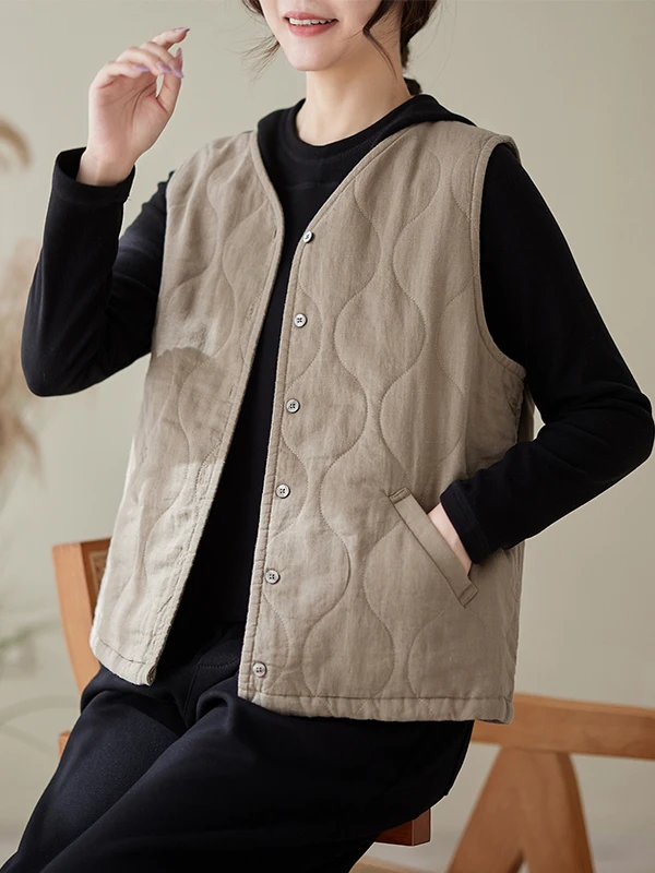 

Корейский бренд, женский теплый жилет больших размеров, модная верхняя одежда, хлопковая куртка, повседневная одежда, круглый дизайн Ne Design