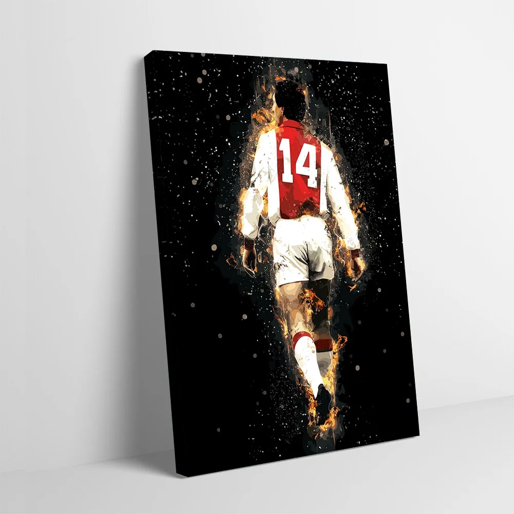 يوهان كرويف أسطورة ملصق فني قابل للتخصيص مطبوعة قماش اللوحة للصور جدار الفن الديكور الداخلي غرفة جدارية المنزل