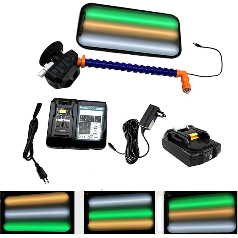 18v to 12V portable cordless car dent repair light with battery charger wireless car dent repair lamp with  charger and power