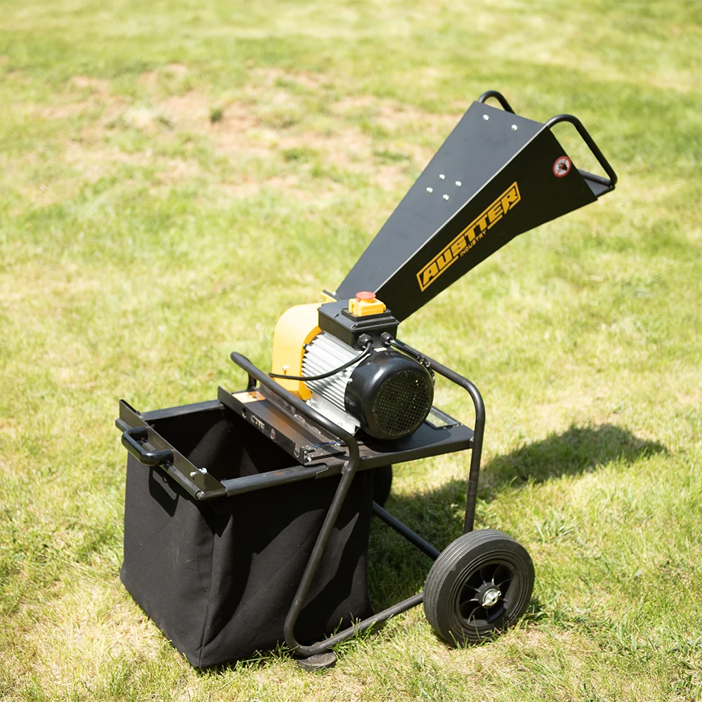 Trailer Mounted Heavy Du-ty Electric Motor Powered Log Wood Chipper Machine With CE